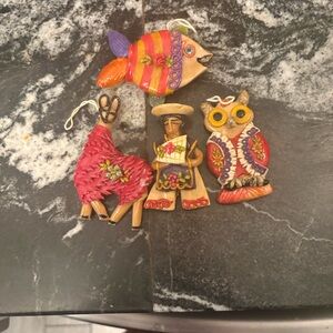 Ecuadorian folk art sand dough ornaments
